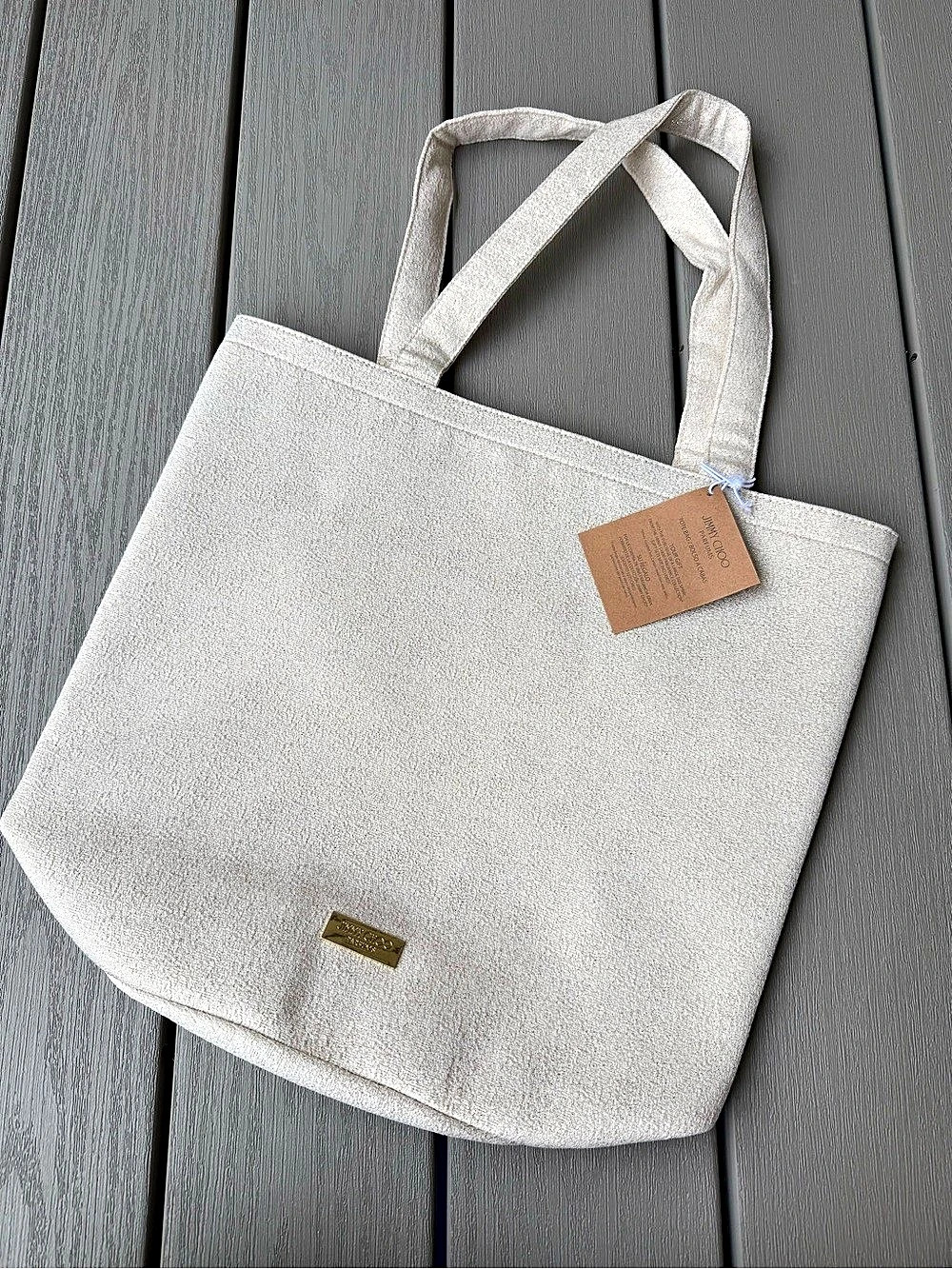 Jimmy Choo Parfums Champagne Gold Glitter Tote Bag NWT Promotional GWP